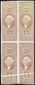 Sale 1089, Lot 368, First Issue Blocks and Record-Size Multiples, Imperforate, $1.00-$200.00