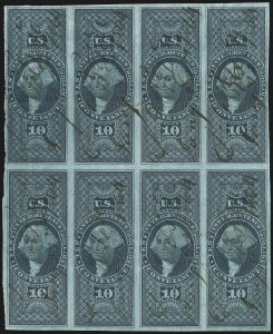 Sale 1089, Lot 375, First Issue Blocks and Record-Size Multiples, Imperforate, $1.00-$200.00