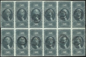 Sale 1089, Lot 383, First Issue Blocks and Record-Size Multiples, Imperforate, $1.00-$200.00