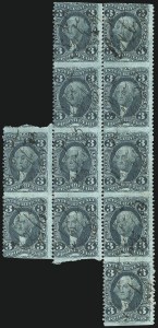 Sale 1089, Lot 393, First Issue Blocks and Record-Size Multiples, Part Perforated