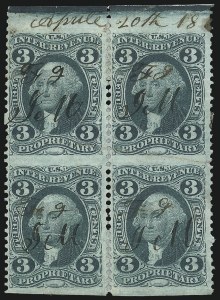 Sale 1089, Lot 394, First Issue Blocks and Record-Size Multiples, Part Perforated