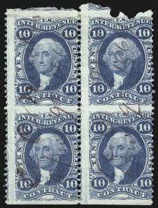 Sale 1089, Lot 401, First Issue Blocks and Record-Size Multiples, Part Perforated