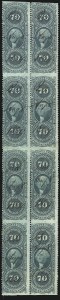 Sale 1089, Lot 414, First Issue Blocks and Record-Size Multiples, Part Perforated