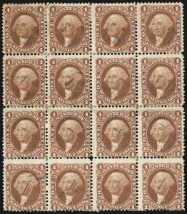 Sale 1089, Lot 416, First Issue Blocks and Record-Size Multiples, Perforated