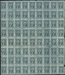 Sale 1089, Lot 422, First Issue Blocks and Record-Size Multiples, Perforated