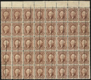 Sale 1089, Lot 426, First Issue Blocks and Record-Size Multiples, Perforated