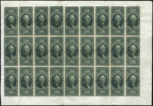 Sale 1089, Lot 450, First Issue Blocks and Record-Size Multiples, Perforated