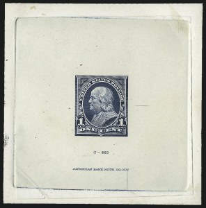 Sale 1090, Lot 1040, Essays & Proofs, 1847 Issue thru 20th Century