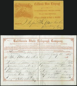 Sale 1090, Lot 1841, Telegraph Covers