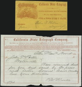 Sale 1090, Lot 1843, Telegraph Covers