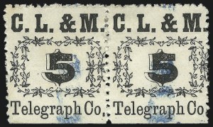 Sale 1090, Lot 1873, Telegraph Company Stamps