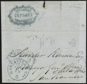 Sale 1090, Lot 2055, Fur Trade, Territorial, Western Mails & Expresses