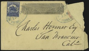 Sale 1090, Lot 2074, Fur Trade, Territorial, Western Mails & Expresses