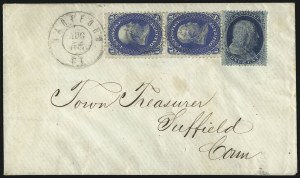 Sale 1090, Lot 2372, Civil War: Correspondences, U.S. Post Office thru C.S.A. Handstamped Paid