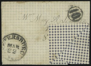 Sale 1090, Lot 2379, Civil War: Correspondences, U.S. Post Office thru C.S.A. Handstamped Paid