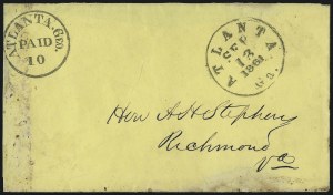 Sale 1090, Lot 2386, Confederate States: Postmasters` Provisionals