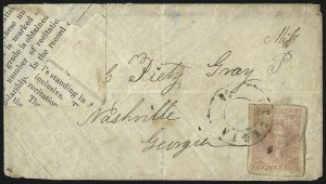 Sale 1090, Lot 2445, Confederate States: General Issues on-Cover