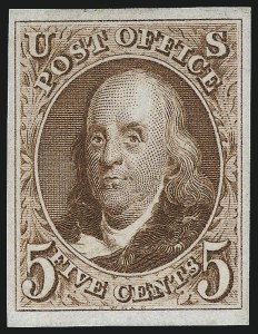 Sale 1092, Lot 1006, 1847 Issue and 1875 Reproduction (Scott 1-4)