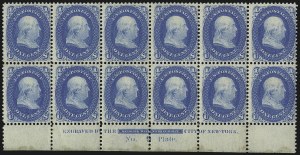 Sale 1092, Lot 1052, 1861-66, 1867-68 Grilled and 1875 Re-Issues (Scott 56-111)