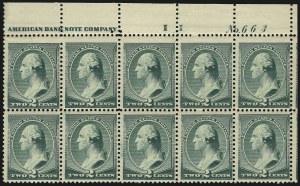 Sale 1092, Lot 1150, 1879-87 American Bank Note Co. Issues (Scott 182-218)