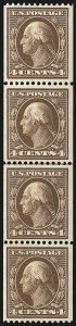 Sale 1093, Lot 117, 1908-10 Washington-Franklin Coils (Scott 348-356)
