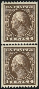 Sale Number 1093, Lot Number 118, 1908-10 Washington-Franklin Coils (Scott 348-356)