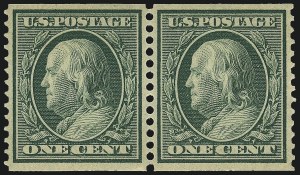 Sale 1093, Lot 127, 1908-10 Washington-Franklin Coils (Scott 348-356)