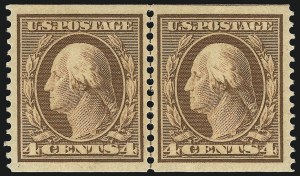 Sale Number 1093, Lot Number 137, 1908-10 Washington-Franklin Coils (Scott 348-356)