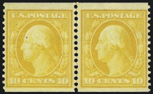 Sale 1093, Lot 146, 1908-10 Washington-Franklin Coils (Scott 348-356)
