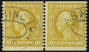 Sale 1093, Lot 149, 1908-10 Washington-Franklin Coils (Scott 348-356)