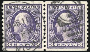 Sale 1093, Lot 326, 1914 Coils (Scott 441-447)
