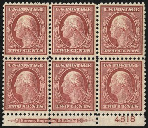 Sale 1093, Lot 481, 1917-18 Double Line Wmk and Bi-Color Issues (Scott 519-524)
