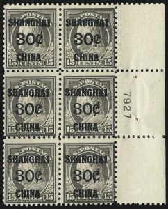 Sale 1094, Lot 132, Offices in China (Scott K1-K18)