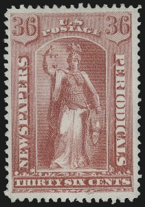 Sale 1094, Lot 210, Newspapers & Periodicals: 1875 Continental Special Printing (Scott PR33-PR48)