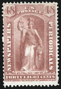 Sale 1094, Lot 213, Newspapers & Periodicals: 1875 Continental Special Printing (Scott PR33-PR48)