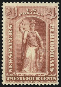 Sale 1094, Lot 224, Newspapers & Periodicals: 1879-85 Issues (Scott PR58-PR88), 24c Red, 1879 Issue (PR64) Sale 1094, Lot 224, Newspapers & Periodicals: 1879-85 Issues (Scott PR58-PR88)