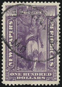 Sale 1094, Lot 262, Newspapers & Periodicals: 1895-97 Issues and Group Lots (Scott PR102-PR125)