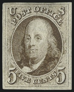 Sale 1096, Lot 1, 1847 Issue, 1875 Reproduction of 1847 Issue (Scott 1-4)