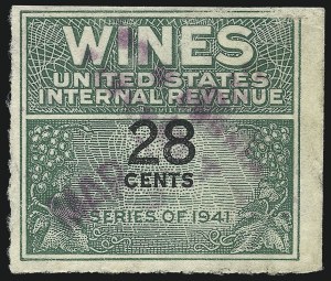 Sale 1096, Lot 1020, Stock Transfer, Wine, Silver Tax, Balance of Revenues