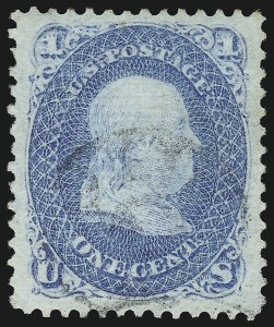 Sale 1096, Lot 169, 1867-68 Grilled Issue, E-F Grills (Scott 86-101)