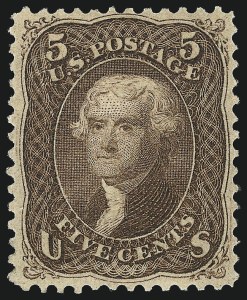 Sale 1096, Lot 181, 1867-68 Grilled Issue, E-F Grills (Scott 86-101)