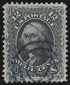 Sale 1096, Lot 187, 1867-68 Grilled Issue, E-F Grills (Scott 86-101)