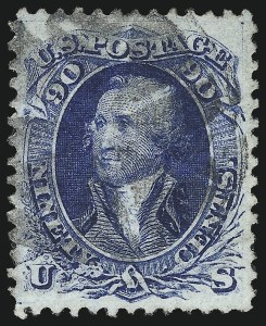 Sale 1096, Lot 196, 1867-68 Grilled Issue, E-F Grills (Scott 86-101)