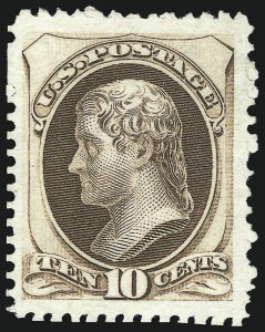 Sale 1096, Lot 317, 1875 Continental Bank Note Co. Hard Paper Special Printing (Scott 167-177, 180)