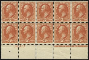 Sale 1096, Lot 375, 1881-88 American Bank Note Co. Issues (Scott 205-218)
