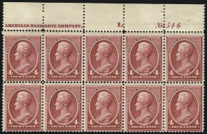 Sale 1096, Lot 376, 1881-88 American Bank Note Co. Issues (Scott 205-218)