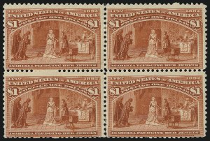 Sale 1096, Lot 422, 50c-$5.00 1893 Columbian Issue (Scott 240-245)