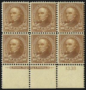 Sale 1096, Lot 496, 1895-98 Watermarked Bureau Issues (Scott 264-284)