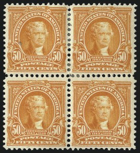 Sale 1096, Lot 542, 1902-08 Issues (Scott 300-313), 50c Orange (310) Sale 1096, Lot 542, 1902-08 Issues (Scott 300-313)