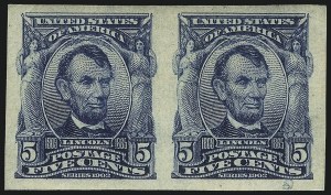Sale 1096, Lot 554, 1906-08 Issue Imperforates and Coils (Scott 314A-322)